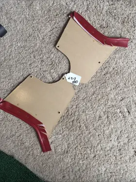 Kcw656702 Al Knoch Interiors Corvette 1965-1967 Panel Kick With Windlace Pair Red - Made In Usa