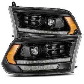880524 Alpharex Projector Headlighs Black For 09-18 Ram Truck