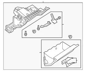 4m1-857-035-r-se2 Audi Genuine Glove Box Assembly