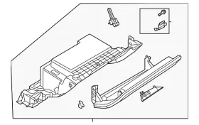 4m8-857-035-k-24a Audi Genuine Glove Box Assembly