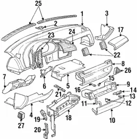 51-16-8-167-282 Bmw Genuine Glove Box Door