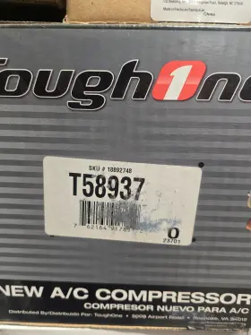 T58937 Carquest Brand New Toughone A/c Compressor With Clutch
