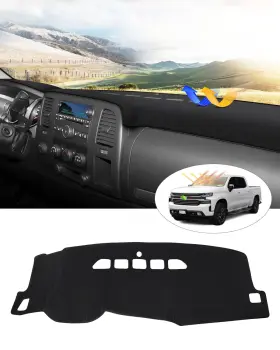 Cartist Cartist23033109 Silverado Dash Cover 63.78 20.87 Chevy Silverado/gmc Sierra 2007-2013 Black