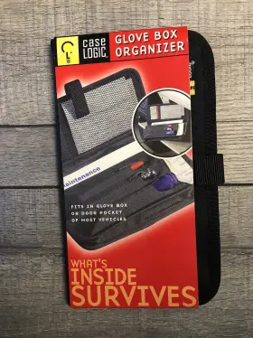 Agb11 Case Logic New Glove Box Organizer Black Hook And Loop Pockets Slots 2002