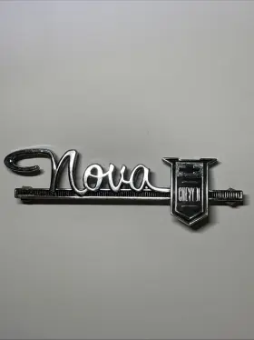 Chevrolet 3793666 1963-1964 Chevy Ii Glove Box Door Nova Emblem W Fastener 4.5 Inch L