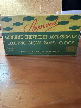 985644 Chevrolet 1940 Accessories - Electric Glove Panel Clock Box Included