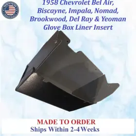 Cvy-gbx-080 Chevrolet New 1958 Chevy Bel Air Biscayne Impala Nomad Glove Box Liner #cvy-gbx-080