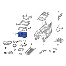 68530231aa Chrysler Oe For Pacifica 2021-2024 Console Cup Holder