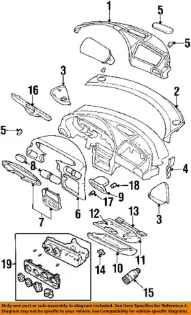4778448 Chrysler Oem 95-08 300m Instrument Panel Glove Box-lock Cylinder
