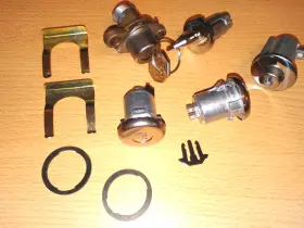 Classic Gm 654394767056 59 Chevy Lock Kit Ignition Glove Trunk Short Door Cylinders Oem Octagon Head Key