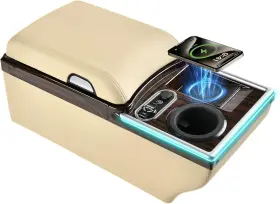 Scur04 Coverado Center Console Bench Seat Wireless Charging And Cup Holder 7 Light Modes