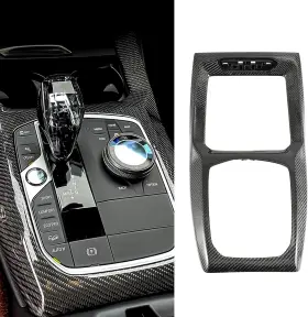 24203 Fancemot Real Carbon Fiber Center Console Gear Shift Panel Cover For Bmw X3