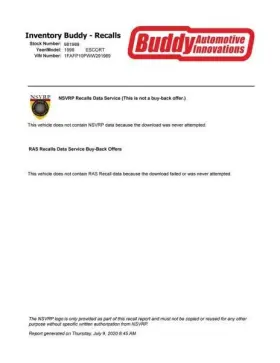 260.fd1e98 Ford Escort 1998 Glove Box 208828
