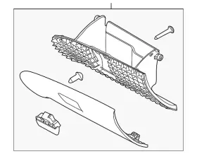 Ae5z-54060t10-ac Ford Genuine Glove Box Assembly Ae5z-54060t10-ac Ford Genuine Glove Box Assembly