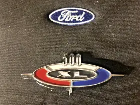 C3ab-65060a14-a Ford 1963-64 Galaxie 500 Xl Glovebox Door Emblem Oem