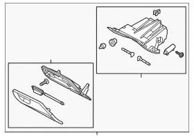 Cv6z-5806024-ba Ford Genuine Glove Box Assembly Cv6z-5806024-ba Ford Genuine Glove Box Assembly