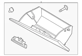 Dg1z-54060t10-ab Ford Genuine Glove Box Assembly Dg1z-54060t10-ab Ford Genuine Glove Box Assembly
