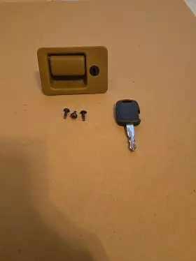 F70x-5406004-abw Ford 94-98 Mustang Glove Box Compartment Latch Brown Tan With Key And Hardware Oem