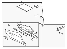 Gj5z-78060t10-ad Ford Genuine Glove Box Assembly Gj5z78060t10ad Gj5z-78060t10-ad Ford Genuine Glove Box Assembly Gj5z78060t10ad