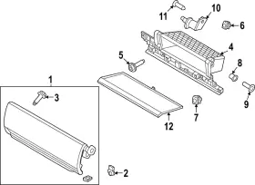 Nl1z-78519c36-ba Ford Genuine Glove Box Door