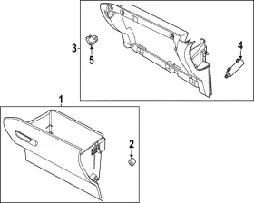 Nz6z-2606010-aa Ford Genuine Glove Box