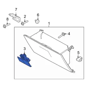 Bl3z1506072ag Ford Oe For F-150 2011-2014 Front Glove Box Latch
