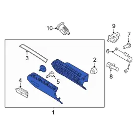 Eb5z78060t10aa Ford Oe For Police Interceptor Utility 13-19 Front Glove Box