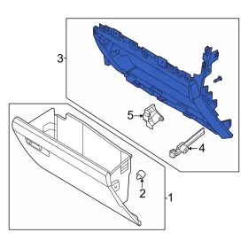 Pc3z6006010ab Ford Oe For F-250 Super Duty 2023-2024 Front Glove Box Housing