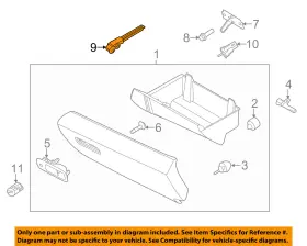 Da5z-5406102-a Ford Oem Lincoln 13-15 Mks Glove Compartment Box-check Arm Da5z5406102a