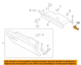 Fl3z7806056a Ford Oem 15-22 Expedition Instrument Panel Glove Box-hinge Pin