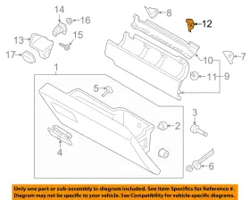 Hc3z9906064aa Ford Oem 17-22 F-250 Super Duty Glove Box-upper Striker