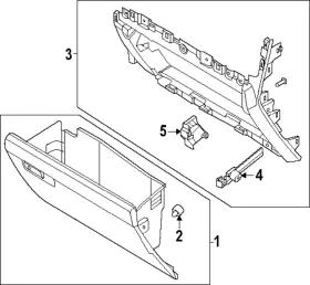 Pc3z-6006024-ac Ford Genuine Glove Box Door