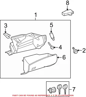 555570e020-bb Genuine Toyota Oem Glove Box Support 555570e020 For Highlander 2008 555570e020-bb Genuine Toyota Oem Glove Box Support 555570e020 For Highlander 2008