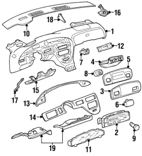 25535579 Gm Genuine Instrument Panel Trim Pad Compartment Door Lock Stkr