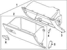 26443617 Gm Genuine Glove Box Door 26443617 Gm Genuine Glove Box Door