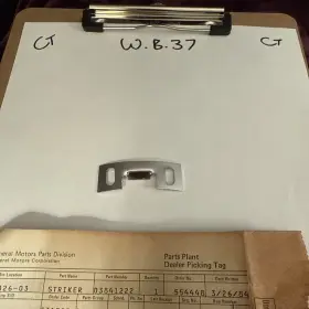 3841222 Gm 1 1963 1964 1965 1966 1967 C2 Corvette Glove Box Door Lock Striker Gm#