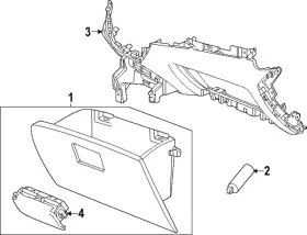 42747823 Gm Genuine Glove Box Support