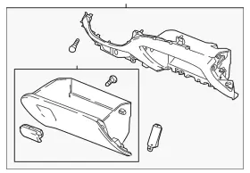 84901827 Gm Genuine Shale Instrument Panel Compartment