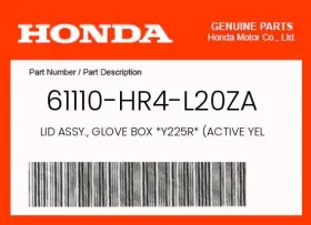 61110-hr4-l20za Honda Genuine Lid Assy. Glove Box Y225r Active Yellow R - 61110-hr4-l20za Honda Genuine Lid Assy. Glove Box Y225r Active Yellow R -