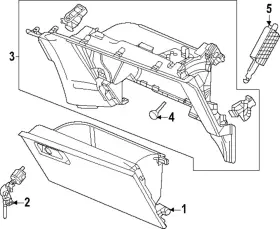 77502-3a0-a01za Honda Genuine Glove Box Frame