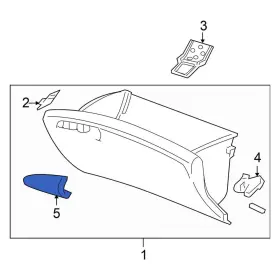 Honda Oe 77545snaa01zc For Civic 2006-2011 Front Glove Box Handle