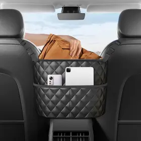 Hqrnyp Qph9062 Car Net Pocket Handbag Holder Purse For Vehicle Black