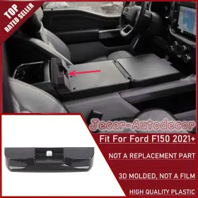 Jecar202603171 Jecar Carbon Fiber Center Console Armrest Box Cover Trim Decor For 21 Ford F150 F-150