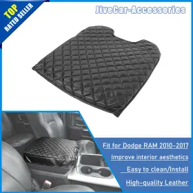 Jca2025031779 Jive-car-accessories Carbon Leather Central Armrest Box Pad Soft Cover Mat For Dodge Ram 1500 2010-17 Jca2025031779 Jive-car-accessories Carbon Leather Central Armrest Box Pad Soft Cover Mat For Dodge Ram 1500 2010-17