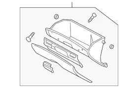 Bj0j-64-030d-43 Mazda Genuine Glove Box Assembly Bj0j-64-030d-43 Mazda Genuine Glove Box Assembly