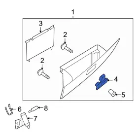 G22c6409002 Mazda Oe For Cx-9 2014-2015 Front Glove Box Latch