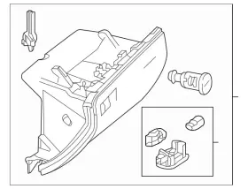 166-680-00-91-8t40 Mercedes-benz Genuine Glove Compartment Housing