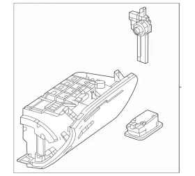 167-680-22-04-9h15 Mercedes-benz Genuine Glove Compartment Housing