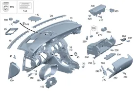 205-680-17-00 Mercedes-benz Genuine Housing Glove Cmprt 205-680-17-00 Mercedes-benz Genuine Housing Glove Cmprt