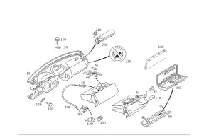 220-680-25-91-9b51 Mercedes-benz Genuine Glove Compartment Housing